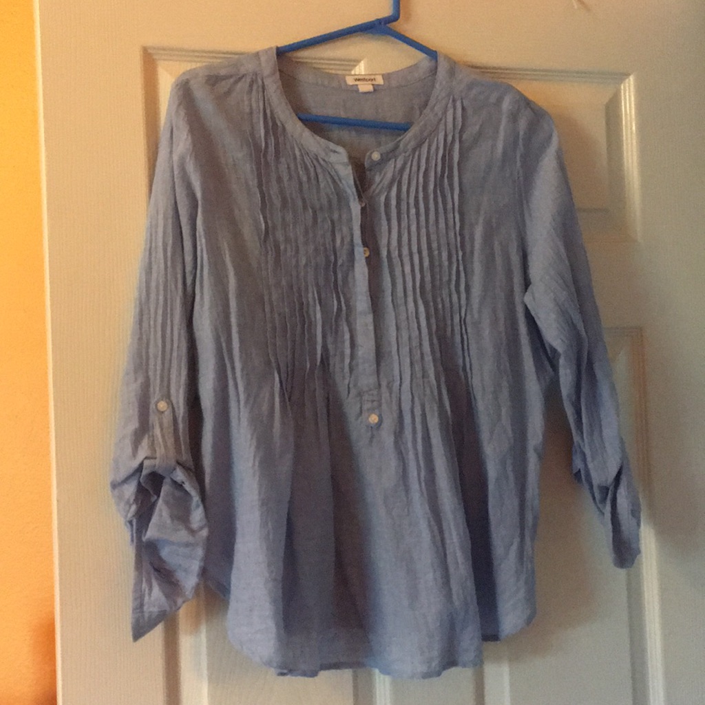 Light Blue Patterned Button Down